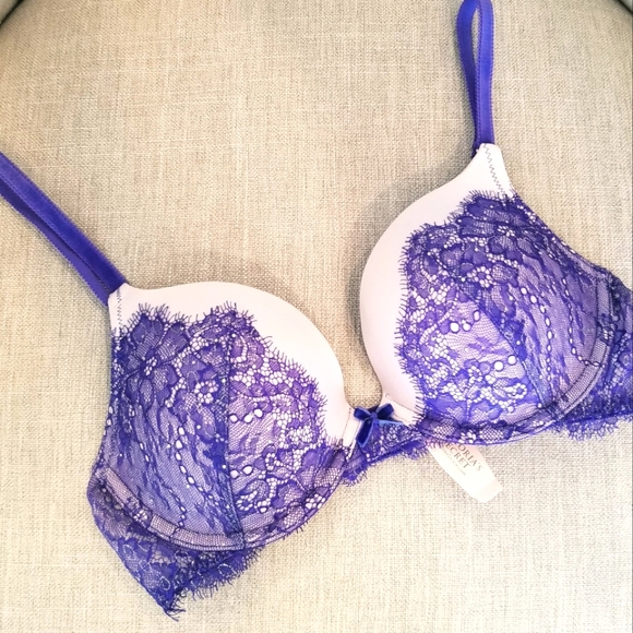 Victoria's Secret Vintage Dream Angels Plush Push up Bra Rhinestone Crystal NWT - Picture 3 of 15